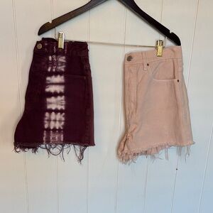 Pacsun Ultra High Rise Vintage Shorts X Two! Size 24
